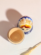 Матрешка "Русская красота", белый платок, 18 см ,5 кукольная, ручная роспись 11006157