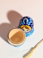 Матрешка "Русская красота", синий платок, 18 см,5 кукольная, ручная роспись 11006158