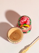 Матрешка "Глаша", красное платье, розовые цветы, 18 см, 5 кукольная,ручная роспись 11006161