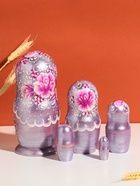 Матрешка "Маня", сиреневая,  18 см,5 кукольная, ручная роспись 11006162