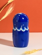 Матрешка "Настёна", синее платье, белые цветы,  18 см,5 кукольная, ручная роспись 11006163