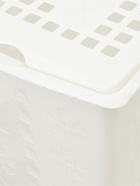 УЦЕНКА Корзина для белья с крышкой 30 л 37.5×25×48 см «Виолетта» прямоуг, цвет белый - Фото 2