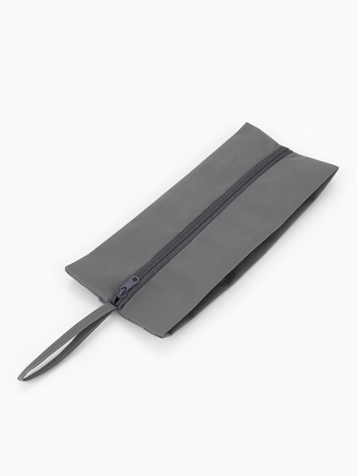 Сумка для обуви 37*10*16, 1 отд на молнии, т.серый