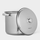 Кастрюля Катунь «Гретта», 11 л, d=26 см, капсульное дно, индукция, нержавеющая сталь, AISI - 201 - Фото 3