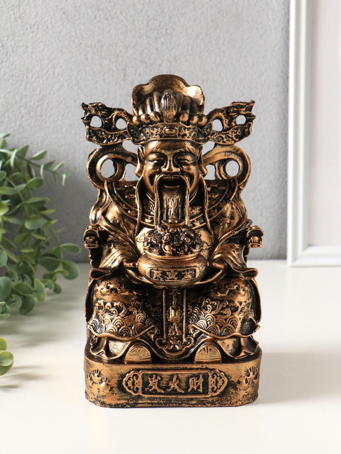 Фигура «Цань-шэнь», бог богатства, 24×14×13 см, под бронзу