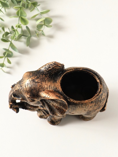 Подставка для мелочей «Слон со слонёнком», 16×12×8 см, под бронзу