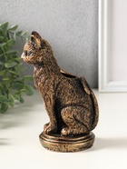 Подсвечник "Кошка" 17х10х8 см, бронза - фото 809624143