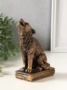 Подсвечник "Волк" 18х12х6 см, бронза - фото 809624149
