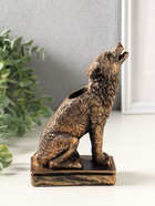 Подсвечник "Волк" 18х12х6 см, бронза - фото 809624150