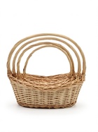 Корзина плетёная для хранения Luma, лоза, с ручкой, натуральная, набор 4 шт. - фото 809648352