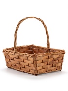 Корзина плетёная для хранения Tero, лоза, с ручкой, коричневая, набор 4 шт. - фото 809648355