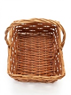 Корзина плетёная для хранения Tero, лоза, с ручкой, коричневая, набор 4 шт. - фото 809648359