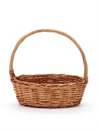 Корзина плетёная для хранения Leni, лоза, с ручкой, коричневая, набор 3 шт. - фото 809648378