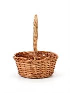 Корзина плетёная для хранения Leni, лоза, с ручкой, коричневая, набор 3 шт. - фото 809648380