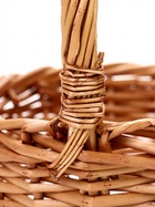 Корзина плетёная для хранения Leni, лоза, с ручкой, коричневая, набор 3 шт. - фото 809648381