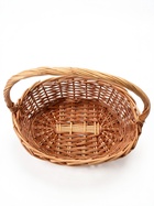 Корзина плетёная для хранения Leni, лоза, с ручкой, коричневая, набор 3 шт. - фото 809648383