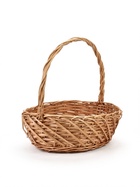 Корзина плетёная для хранения Neri, лоза, с ручкой, коричневая, набор 3 шт. - фото 809648387