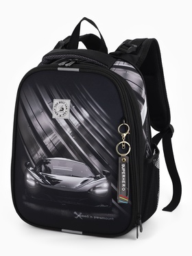 Рюкзак школьный для девочки «Скорость», Stavia, эргономичная спинка, 30×16×38 см, чёрный