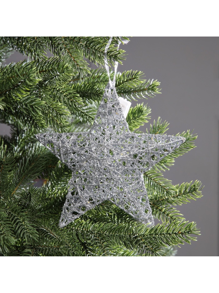 УЦЕНКА Подвеска «Звезда серебристая», 20×20×5, AG13×3 - Фото 1