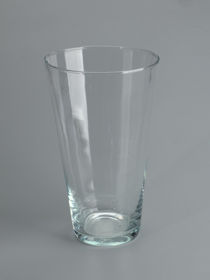 УЦЕНКА Ваза «Коническая» средняя H=24 см, d=15 см, V=2.23 л 2064 прозрачная - Фото 1