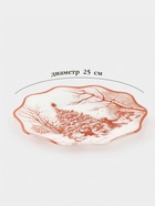 УЦЕНКА Тарелка новогодняя Доляна «Новогодние забавы», d=25 см, h=2 см, стекло, белая, красная - Фото 2