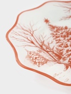 УЦЕНКА Тарелка новогодняя Доляна «Новогодние забавы», d=25 см, h=2 см, стекло, белая, красная - Фото 4