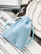 Набор бархатных подарочных мешочков 50 шт. 7×9 см, голубой - фото 809624289