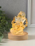 Фигурка светящаяся «Ганеша - бог мудрости», акрил, от USB, 8×8×10 см - фото 809624302