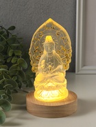 Фигурка светящаяся «Гуань Инь», акрил, от USB, 8×8×14 см - фото 809624306