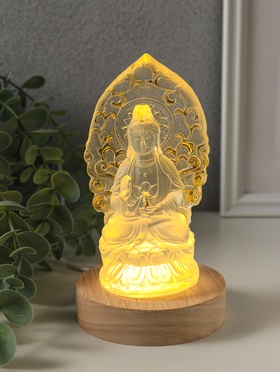 Фигурка светящаяся «Гуань Инь», акрил, от USB, 8×8×14 см