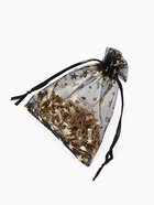 Набор мешочков подарочных 100 шт. «Звёздный дождь», 10×12 см, чёрный с золотом - Фото 2