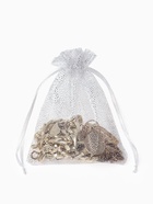 Набор мешочков подарочных 100 шт. «Тиснение», 10×12 см (±1 см), бело-серебристый - Фото 1