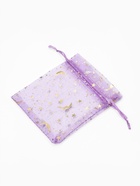 Набор мешочков подарочных 100 шт. «Звёзды с месяцем», 10×12.5 см, фиолетовый с золотом - Фото 4