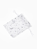 Набор подарочных мешочков 100 шт. «Звёзды с месяцем», 7×9 см, белый с серебром - фото 809624485