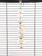 Игрушка для птиц с панцирем каракатицы и бусами, 15×3 см, цвет МИКС - фото 809624573