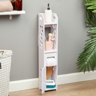 УЦЕНКА Пенал для ванной комнаты Париж, напольный, 15 х 15 х 80 см, пластик - Фото 2