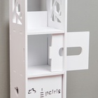 УЦЕНКА Пенал для ванной комнаты Париж, напольный, 15 х 15 х 80 см, пластик - Фото 5