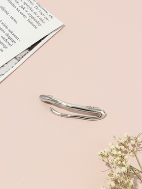 Заколка - автомат для волос QF «Рокси» изгиб, 8 см, серебро