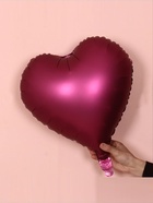 Воздушный шар фольгированный 18" «Сердце. Бургундия», сатин, набор 5 шт. - Фото 2