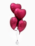 Воздушный шар фольгированный 18" «Сердце. Бургундия», сатин, набор 5 шт. - Фото 3