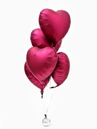 Воздушный шар фольгированный 18" «Сердце. Бургундия», сатин, набор 5 шт. - Фото 4