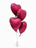 Воздушный шар фольгированный 18" «Сердце. Бургундия», сатин, набор 5 шт. - Фото 5