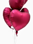 Воздушный шар фольгированный 18" «Сердце. Бургундия», сатин, набор 5 шт. - Фото 6