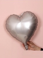Воздушный шар фольгированный 18" «Сердце. Серебро», сатин, набор 5 шт. - Фото 2