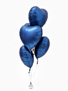 Воздушный шар фольгированный 18" «Сердце», туманно - синий сатин, набор 5 шт. - Фото 3