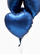 Воздушный шар фольгированный 18" «Сердце», туманно - синий сатин, набор 5 шт. - Фото 5