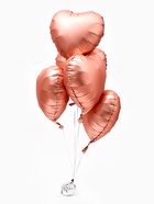 Воздушный шар фольгированный 18" «Сердце», розовое золото сатин, набор 5 шт. - Фото 3