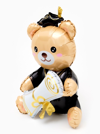 Воздушный шар фольгированный 38" «Мишка выпускник»