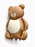 Воздушный шар фольгированный 35" «Мишка», коричневый с золотом 10967955