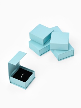 Набор коробочек подарочных 6 шт. под серьги, кольцо «Тиффани», 6×6 см, (размер полезной части 5.3×5.3 см), голубой